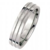 950 Platinum 6mm Flat Park Avenue Wedding Band Ring Heavy Weight