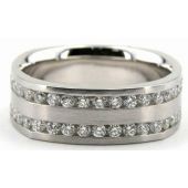 Platinum 950 7mm Diamond Wedding Bands Rings 0891