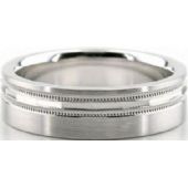 Platinum 950 6mm Diamond Cut Wedding Band 628