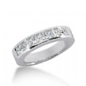 18K Gold Diamond Anniversary Wedding Ring 7 Princess Cut Diamonds 1.19ctw 139WR14118K