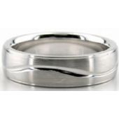 Platinum 950 6mm Diamond Cut Wedding Band 620