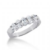 950 Platinum Diamond Anniversary Wedding Ring 5 Oval Shaped Diamonds 1.40ctw 147WR210PLT