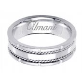 14K Gold 7mm Handmade Wedding Ring 160 Almani