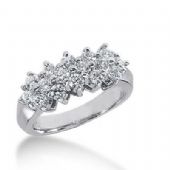 18K Gold Diamond Anniversary Wedding Ring 16 Round Brilliant Diamonds 1.12ctw 156WR224318K