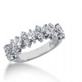 18K Gold Diamond Anniversary Wedding Ring 17 Round Brilliant Diamonds 1.35ctw 159WR159518K