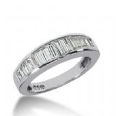 950 Platinum Diamond Anniversary Wedding Ring 12 Straight Baguette Diamonds 1.36ctw 165WR1424PLT