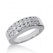 18K Gold Diamond Anniversary Wedding Ring 18 Round Brilliant Diamonds 0.50ctw 169WR161518K