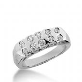 950 Platinum Diamond Anniversary Wedding Ring 10 Round Brilliant Diamonds 0.50ctw 173WR169PLT