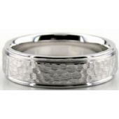 Platinum 950 6mm Diamond Cut Wedding Band 634