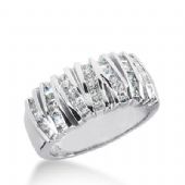 18K Gold Diamond Anniversary Wedding Ring 28 Princess Cut Diamonds 1.40ctw 187WR142918K