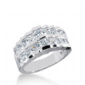 18K Gold Diamond Anniversary Wedding Ring 18 Princess Cut Diamonds 3.06ctw 191WR158118K