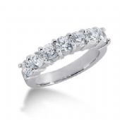 18K Gold Diamond Anniversary Wedding Ring 7 Round Brilliant Diamonds 2.10ctw 197WR46018K