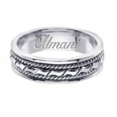 950 Platinum 6mm Handmade Wedding Ring 131 Almani