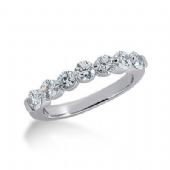 950 Platinum Diamond Anniversary Wedding Ring 7 Round Brilliant Diamonds 1.05ctw 208WR2237PLT