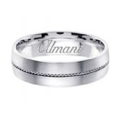 950 Platinum 6mm Handmade Wedding Ring 134 Almani