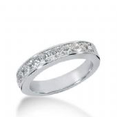 18K Gold Diamond Anniversary Wedding Ring 9 Princess Cut Diamonds 0.90ctw 216WR100218K