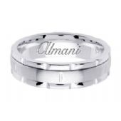 14K Gold 6mm Handmade Wedding Ring 141 Almani