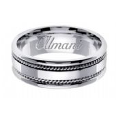 14K Gold 7mm Handmade Wedding Ring 147 Almani