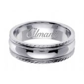14K Gold 7mm Handmade Wedding Ring 148 Almani