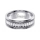 14K Gold 7mm Handmade Wedding Ring 151 Almani