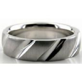 Platinum 950 6mm Diamond Cut Wedding Band 616