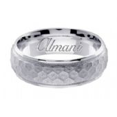 18k Gold 7mm Handmade Wedding Ring 157 Almani