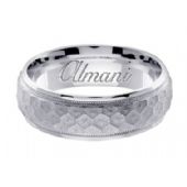 950 Platinum 7mm Handmade Wedding Ring 157 Almani