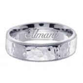 14K Gold 7mm Handmade Wedding Ring 158 almani