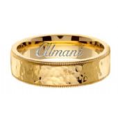 14K Gold 7mm Handmade Wedding Ring 159 Almani