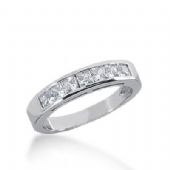 950 Platinum Diamond Anniversary Wedding Ring 7 Princess Cut Diamonds 0.70ctw 236WR1078PLT