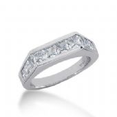 18K Gold Diamond Anniversary Wedding Ring 10 Princess Cut Diamonds 1.70ctw 239WR108218K