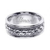 14K Gold 8mm Handmade Wedding Ring 169 Almani