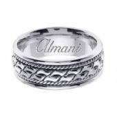 950 Platinum 8mm Handmade Wedding Ring 169 Almani
