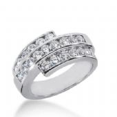 950 Platinum Diamond Anniversary Wedding Ring 21 Round Brilliant Diamonds 1.68 ctw. 243WR1086PLT