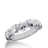 18K Gold Diamond Anniversary Wedding Ring 6 Round Brilliant Diamonds 0.90ctw 246WR109118K