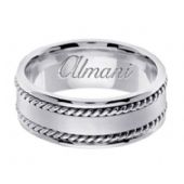 950 Platinum 8mm Handmade Wedding Ring 179 Almani