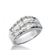 18K Gold Diamond Anniversary Wedding Ring 18 Straight Baguette Diamonds 1.44ctw 251WR110418K