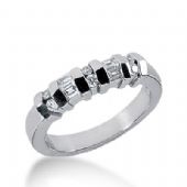 18k Gold Diamond Anniversary Wedding Ring 6 Round Brilliant, 4 Straight Baguette Diamonds 0.35ctw 270WR113318K