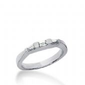 950 Platinum Diamond Anniversary Wedding Ring 1 Straight Baguette, 2 Tapered Baguette Diamonds 0.19ctw 272WR1135PLT