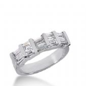 18k Gold Diamond Anniversary Wedding Ring 10 Straight Baguette Diamonds 1.04ctw 274WR115018K
