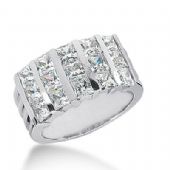 18k Gold Diamond Anniversary Wedding Ring 15 Princess Cut Diamonds 2.55ctw 276WR115218K