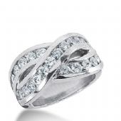 950 Platinum Diamond Anniversary Wedding Ring 24 Round Brilliant Diamonds 1.92ctw 281WR1315PLT