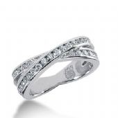950 Platinum Diamond Anniversary Wedding Ring 40 Round Brilliant Diamonds 1.00ctw 282WR1319PLT
