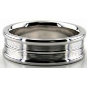 Platinum 950 7mm Diamond Cut Wedding Band 640