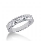 18k Gold Diamond Anniversary Wedding Ring 7 Princess Cut Diamonds 0.98ctw 284WR132818K