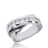 950 Platinum Diamond Anniversary Wedding Ring 7 Princess Cut Diamonds 0.70ctw 289WR1334PLT