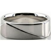 Platinum 950 7mm Diamond Cut Wedding Band 688