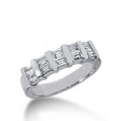 18k Gold Diamond Anniversary Wedding Ring 10 Straight Baguette Diamonds 0.80ctw 301WR134818K