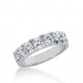 950 Platinum Diamond Anniversary Wedding Ring 7 Round Brilliant Diamonds 0.84ctw 303WR1350PLT