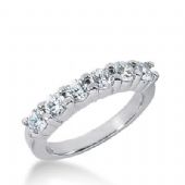 950 Platinum Diamond Anniversary Wedding Ring 6 Round Brilliant Diamonds 0.90ctw 305WR1352PLT